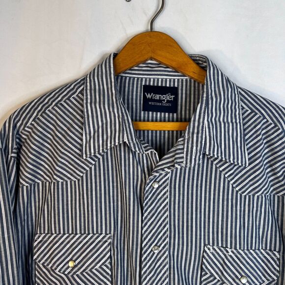 Wrangler Western Shirts Pearl Button Long Sleeve Button Up Shirt Size XL/1X* - Picture 3 of 9